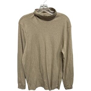 Club Room Men's Neutral Tan Turtleneck Cotton Long Sleeve Size Large